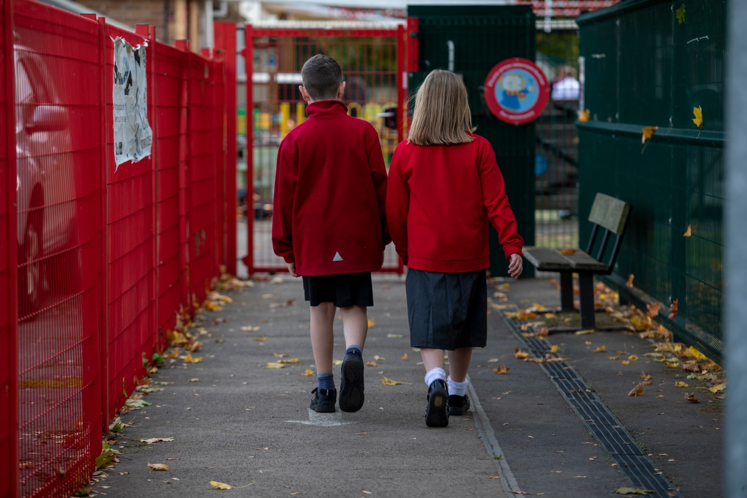 Children walking to school