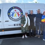 Serena Jones, Executive Director of Operations, Beacon Cymru; Luke Takeuchi, Deputy Chief Executive, Beacon Cymru; Siany Martin, Fundraising Manager, Cwtch Mawr; Jonathan Waite, Manager, Cwtch Mawr.