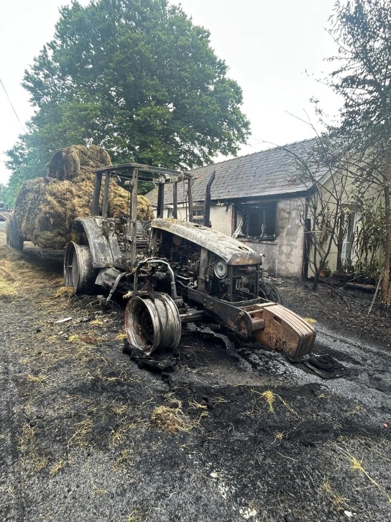 Llangeler Tractor fire