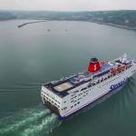 Stenna ferry in Fishguard Harbour