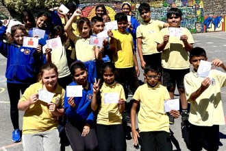 Local pupils send words of encouragement to pro athletes