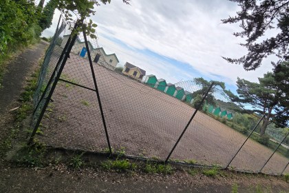 The site of the under-used Langland Bay tennis courts that may be redeveloped. Pics: Swansea Council