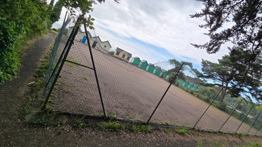 The site of the under-used Langland Bay tennis courts that may be redeveloped. Pics: Swansea Council