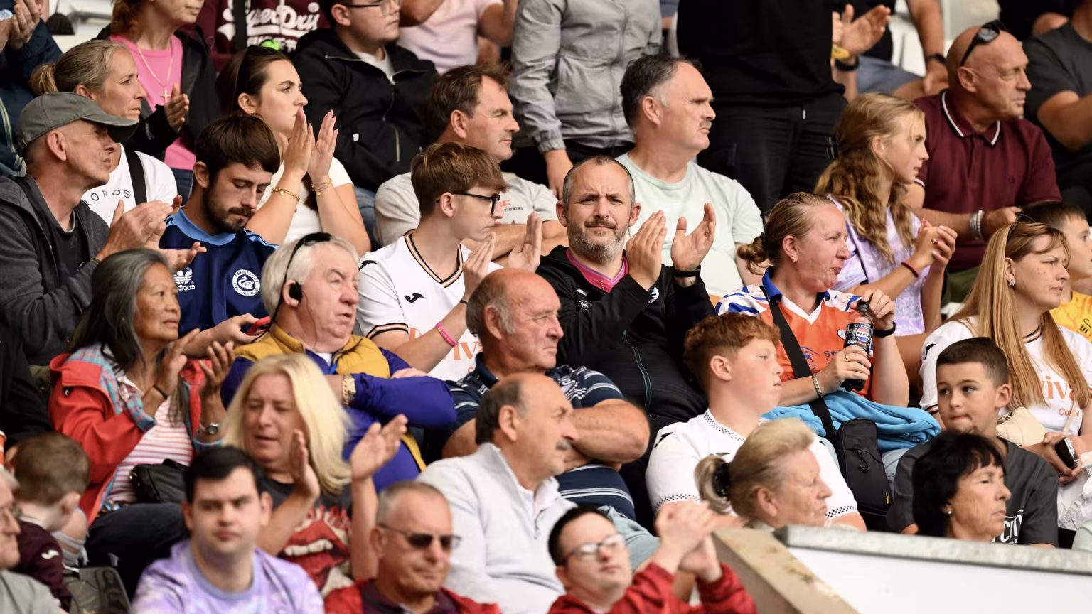 Swansea City fans as the team lost to Lorient in the pre-season friendly.