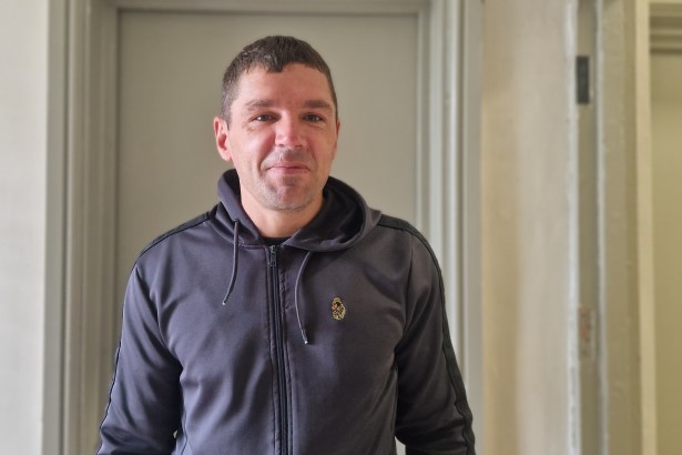 Dean (44) lives at The Wallich and has helped refurbish new Swansea homeless property