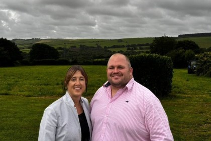 Dean Ronan with Welsh Lib Dem leader Jane Dodds