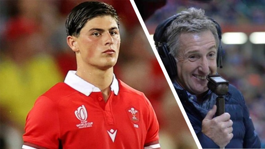 Louis Rees-Zammit and Jonathan Jiffy Davies