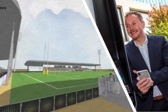 Rob Stewart and proposed St Helens Stadium