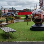 Artificial grass in Swansea City Centre