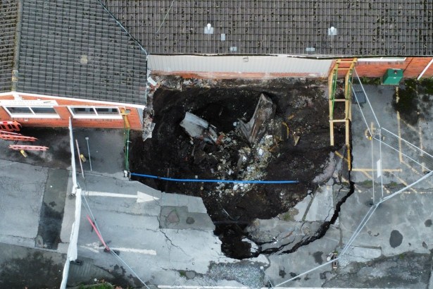 Cwmfelin Club sinkhole