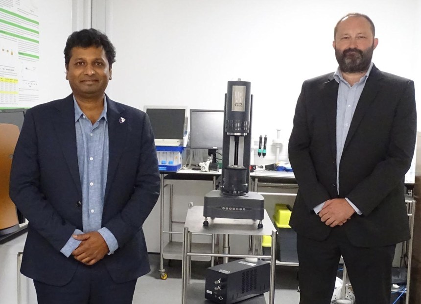 Dr Suresh Pillai and Professor Karl Hawkins pictured together in Swansea. The pair are heading a £1.2m research project to create a new blood test that could improve treatment for stroke patients.