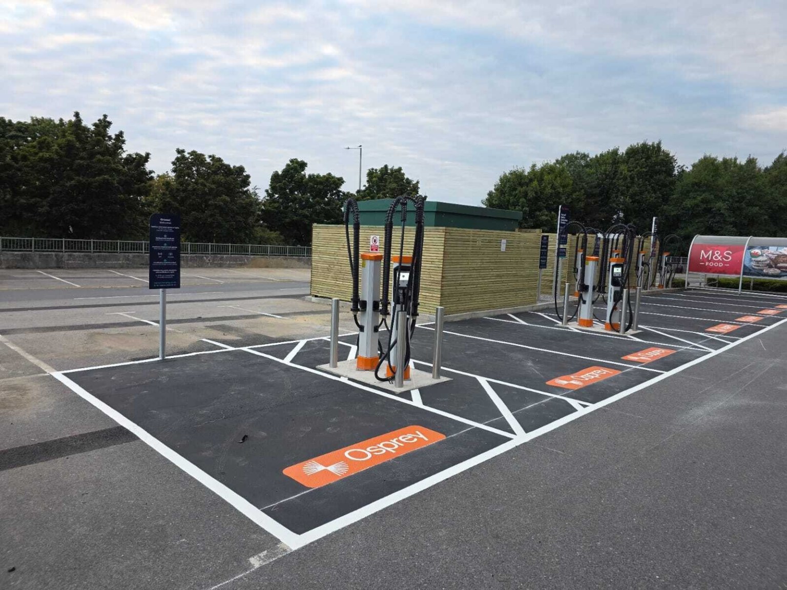 EV Charging points at West Swansea Retail Park