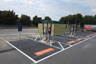 EV Charging points at West Swansea Retail Park