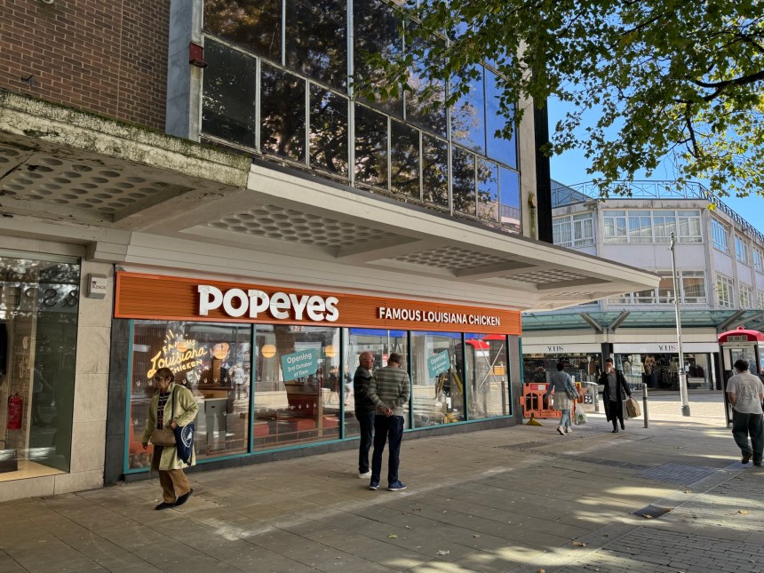 Popeyes on Oxford Street in Swansea