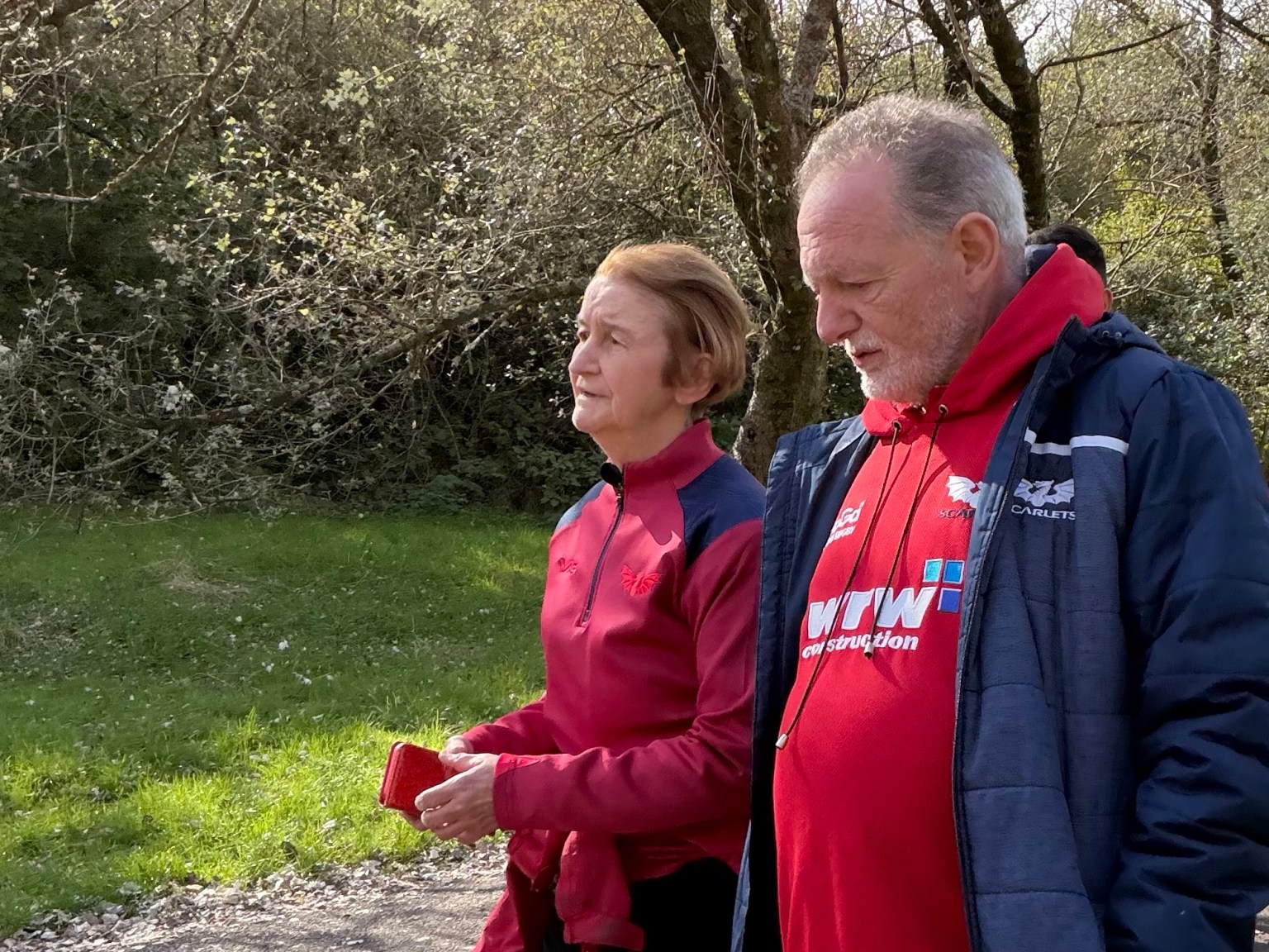 Llanelli MP, Dame Nia Griffith and Llanelli Town Councillor Shaun Greany
