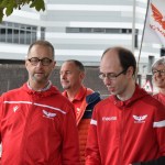 Crossing the road at Swanfield Place