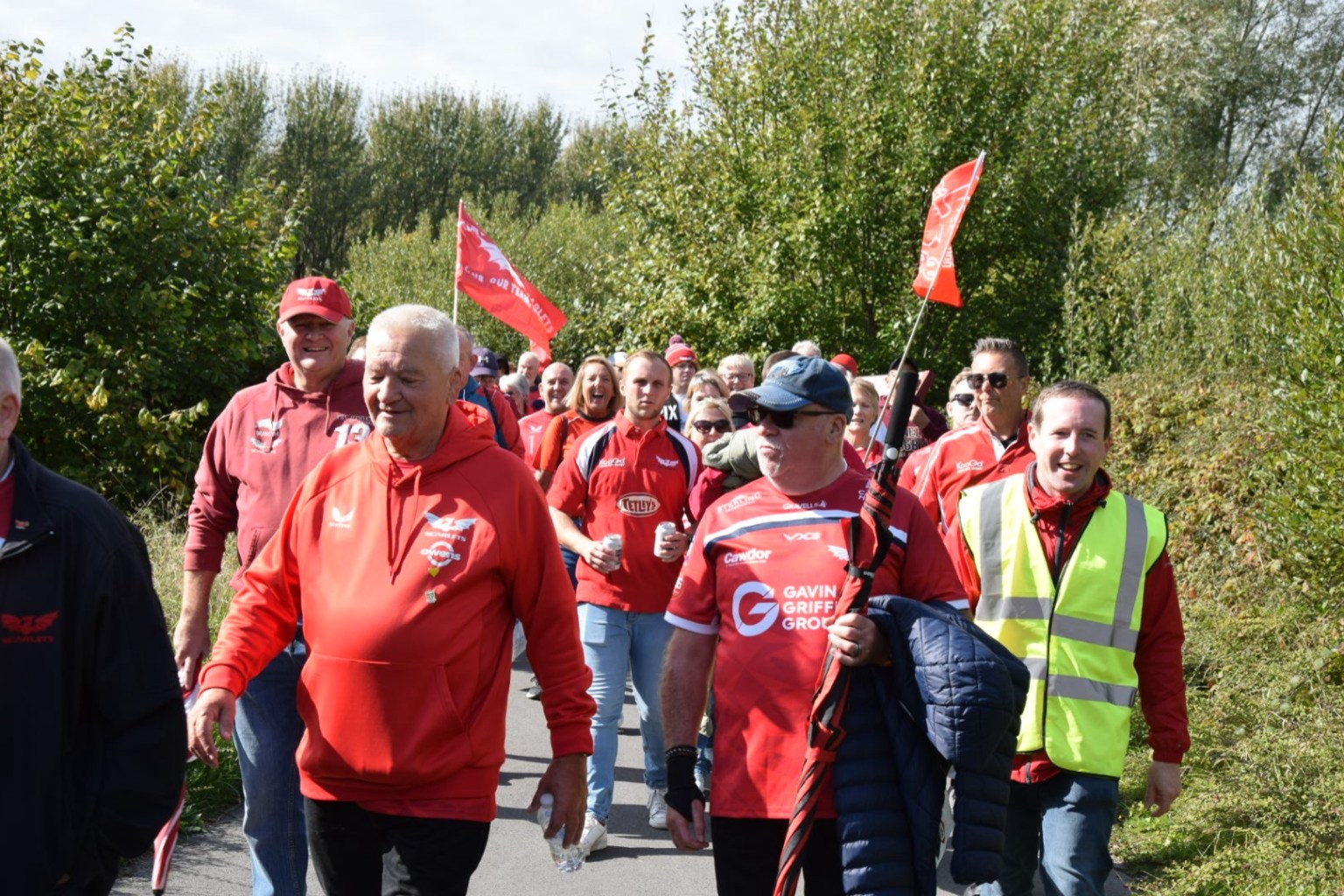 Fans turned out in force to support the Scarlets