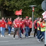 Crossing the road into the town centre