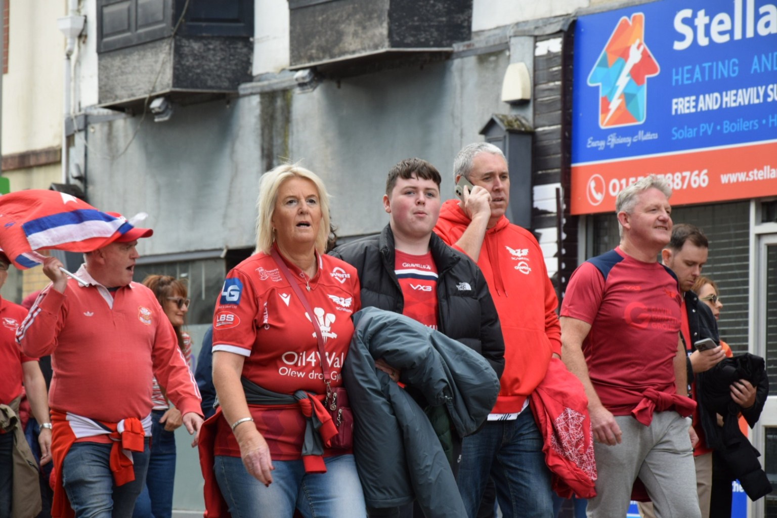Marching through the town centre
