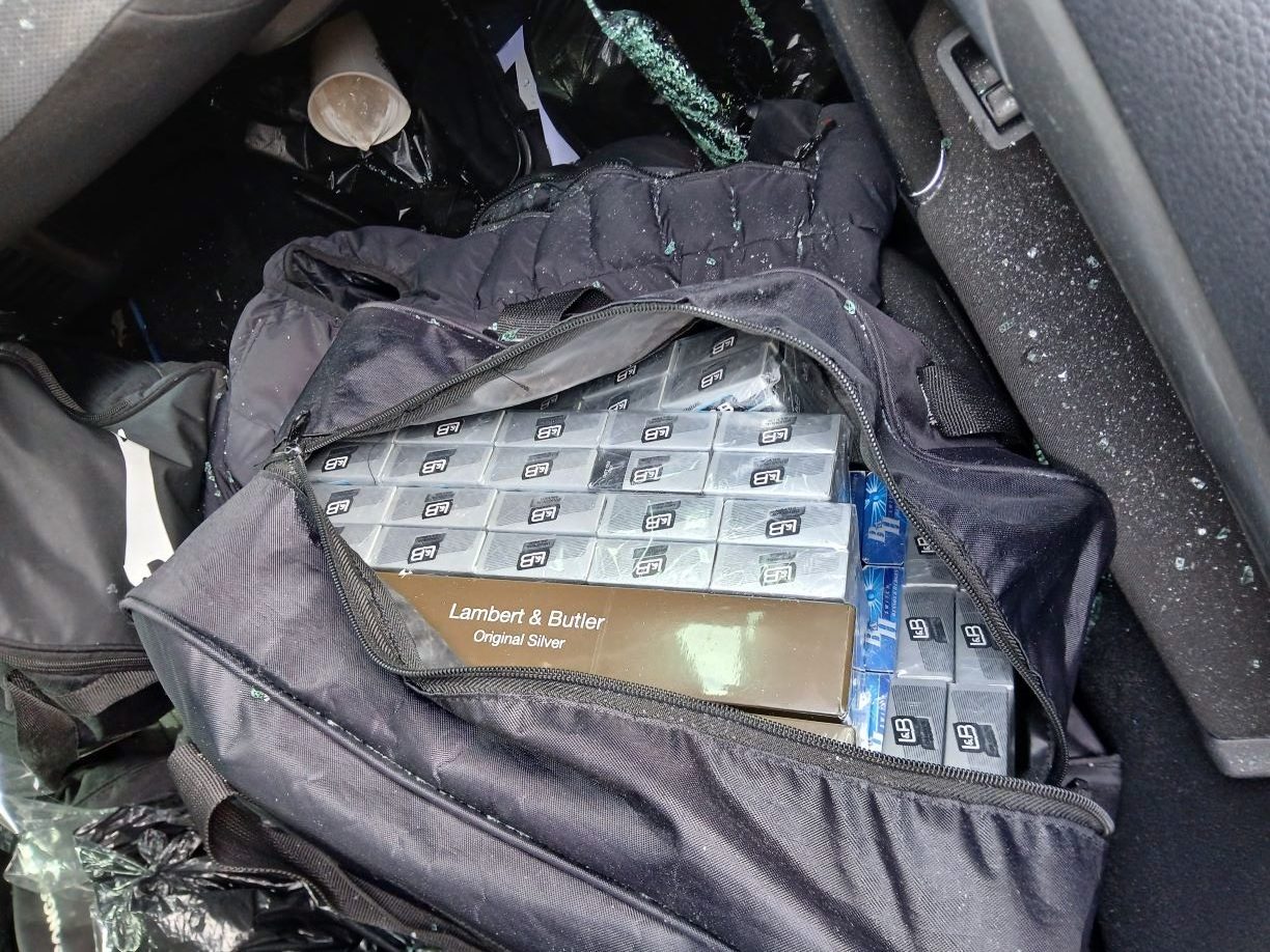 Seized illegal cigarettes