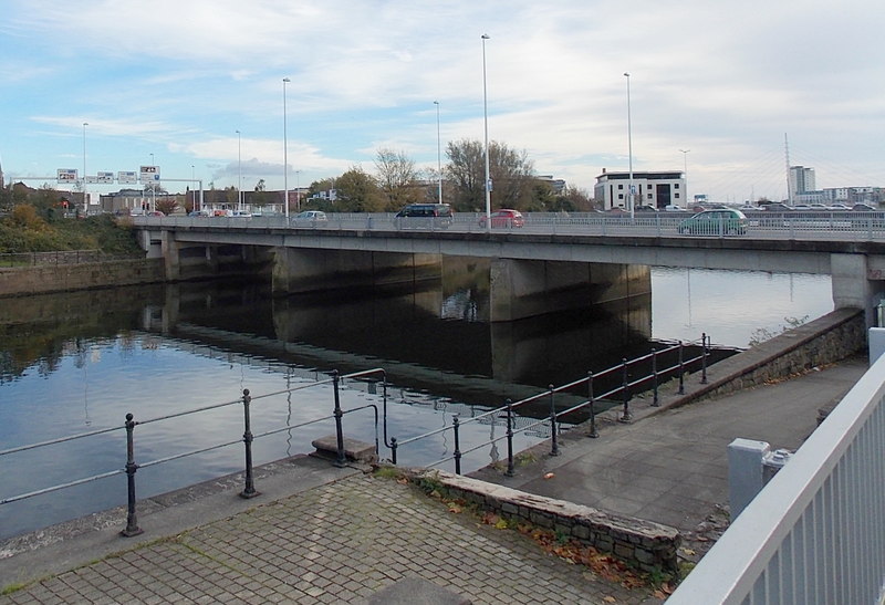 Tawe Bridge in Swansea, a road bridge carrying traffic across the River Tawe