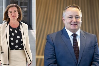 Composite image showing Eluned Morgan, First Minister of Wales, on the left, and Darren Millar, Leader of the Welsh Conservatives, on the right, reflecting political tensions over the 2026‑27 Welsh budget.