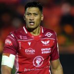 Sam Lousi in Scarlets kit, pictured during a match. The Tongan international lock is named at blindside flanker for the URC round five game against Sharks in Durban.
