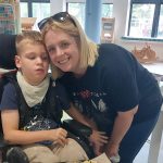 Sebastian with his Mum, Hannah Coles at Ty Hafan Hospice