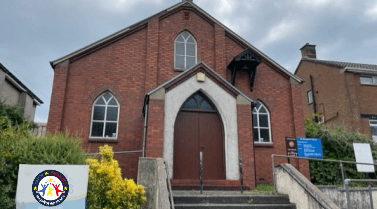 Exterior of the disused St Margaret’s Church in Bonymaen, Swansea, which will be transformed into an Integrated Health and Wellbeing Hub by Faith in Families.