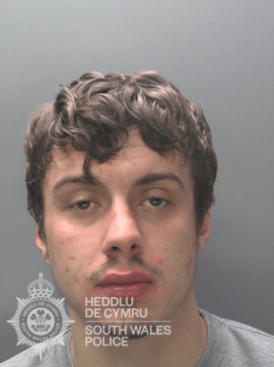 Custody photograph of Brandon Williams, 22, from Morriston, jailed for burglary and theft after targeting homes including that of a woman in her 90s.
