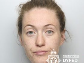 Custody photo of Jessie Thompson, jailed for three years and four months after attempting a knifepoint robbery at Pill Corner Stores in Milford Haven.