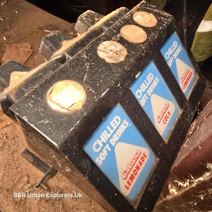 Dusty Cabana drinks machine with buttons for cola and lemonade.