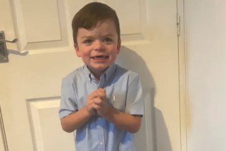 Five‑year‑old Swansea boy Tate McDaid, diagnosed with Sanfilippo Syndrome Type A, pictured with his mother Tammy who is fundraising for treatment and support.