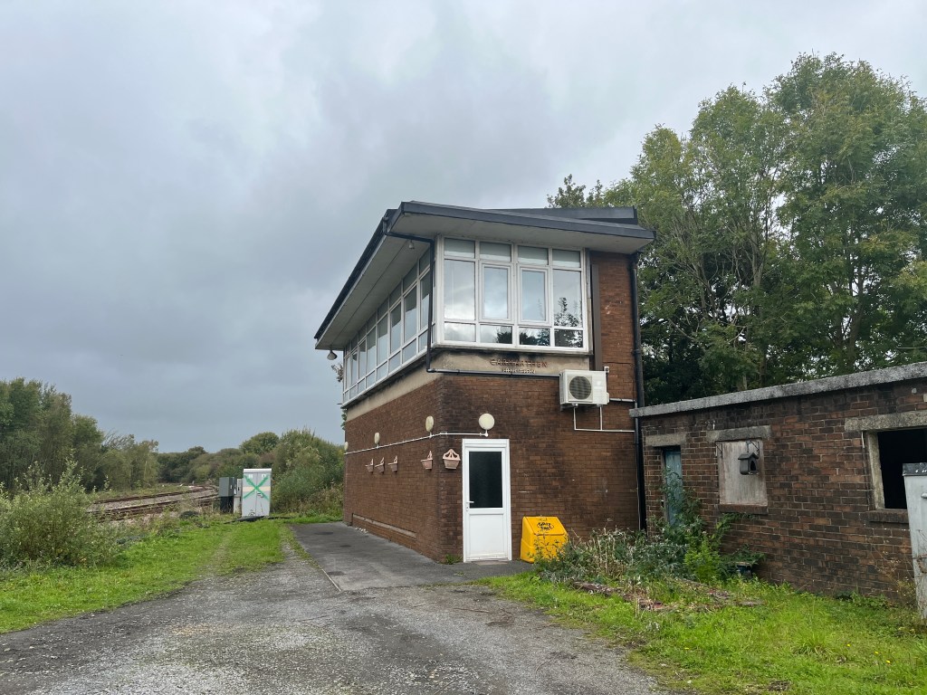 Exterior of Carmarthen Junction Signal Box.