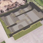 3D design of BMX facility at Elba sports complex in Gowerton with spiral ramp and bowl.