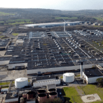 Overhead image of former Ford Engine Plant in Bridgend, South Wales, site of new AI Growth Zone