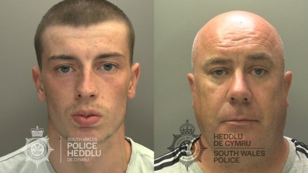 Mugshots of Joseph Ellis and Dave McEvoy released by South Wales Police following their sentencing for fraud