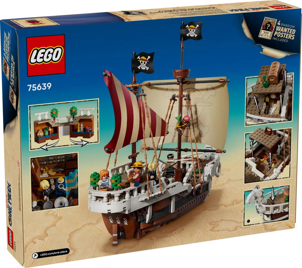 LEGO One Piece Going Merry Pirate Ship set with Straw Hat Crew figures.