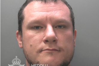 Police mugshot of Adam Davies, 36, from Hafod, Swansea, sentenced to 30 years for child sex offences