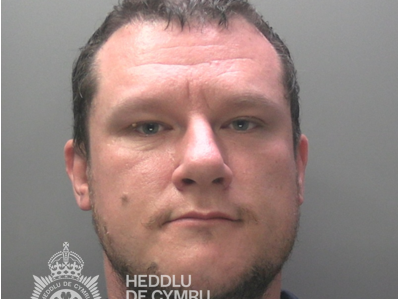 Police mugshot of Adam Davies, 36, from Hafod, Swansea, sentenced to 30 years for child sex offences