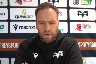 Ospreys head coach Mark Jones ahead of the URC clash with Edinburgh at the Hive.