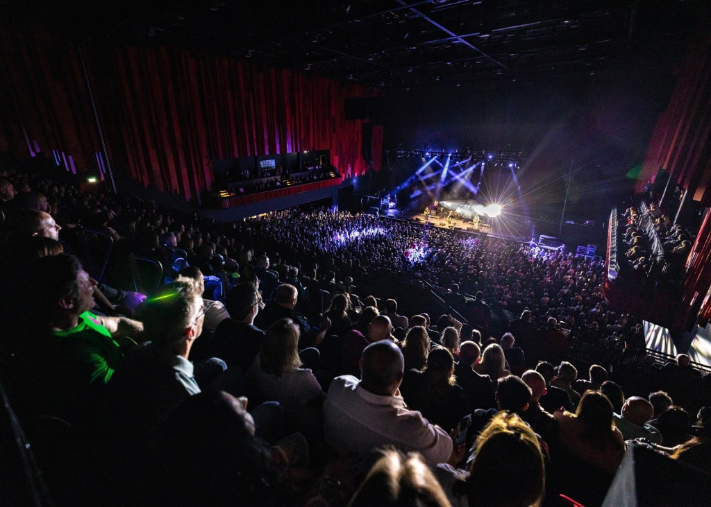 Crowds enjoy the show inside Swansea Building Society Arena