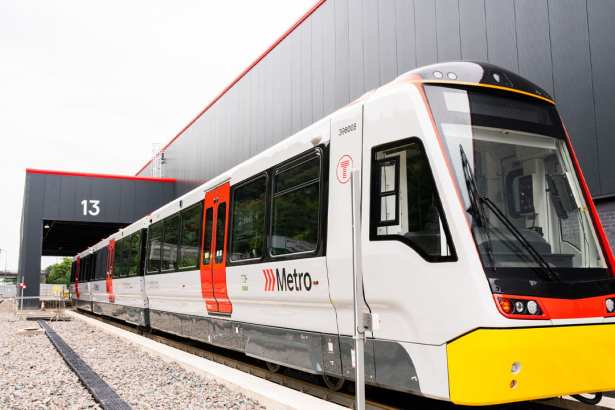 An electric tram-train in Transport for Wales livery