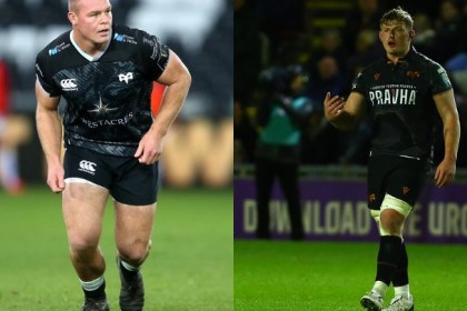 Dewi Lake and Jac Morgan playing for the Ospreys, both set to leave for Gloucester.