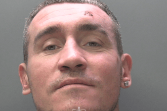 Mugshot of David Bradshaw, a Swansea man sentenced to prison for domestic violence and assaulting an emergency worker.