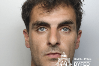 Mugshot of Jake Dighton released by Dyfed‑Powys Police after conviction for handbag robbery in Llanelli.