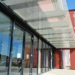 Entrance to Morriston Hospital during a period of high demand and infection‑related pressures.