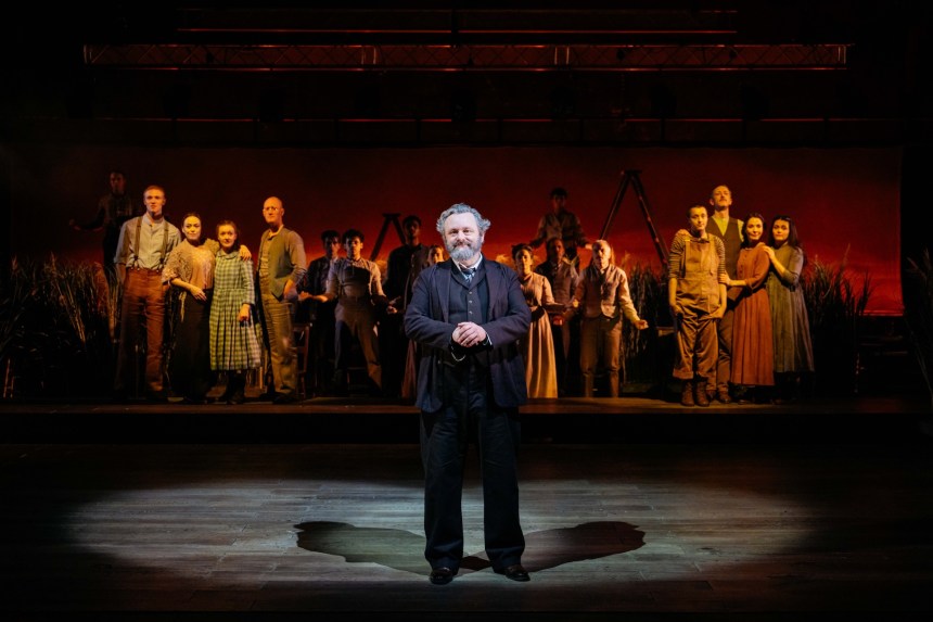 Michael Sheen in solo spotlight moment from Our Town. Image: Welsh National Theatre.