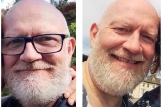 Headshot of James McKenna released by Dyfed‑Powys Police, showing a bald white man with white facial hair.