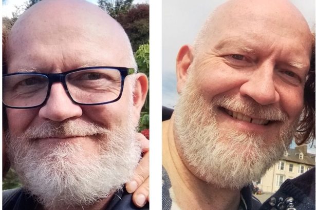 Headshot of James McKenna released by Dyfed‑Powys Police, showing a bald white man with white facial hair.